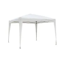 GAZEBO IN ACCIAIO PIEGHEV 300X300CM BIANCO IZIMIR/RAPID