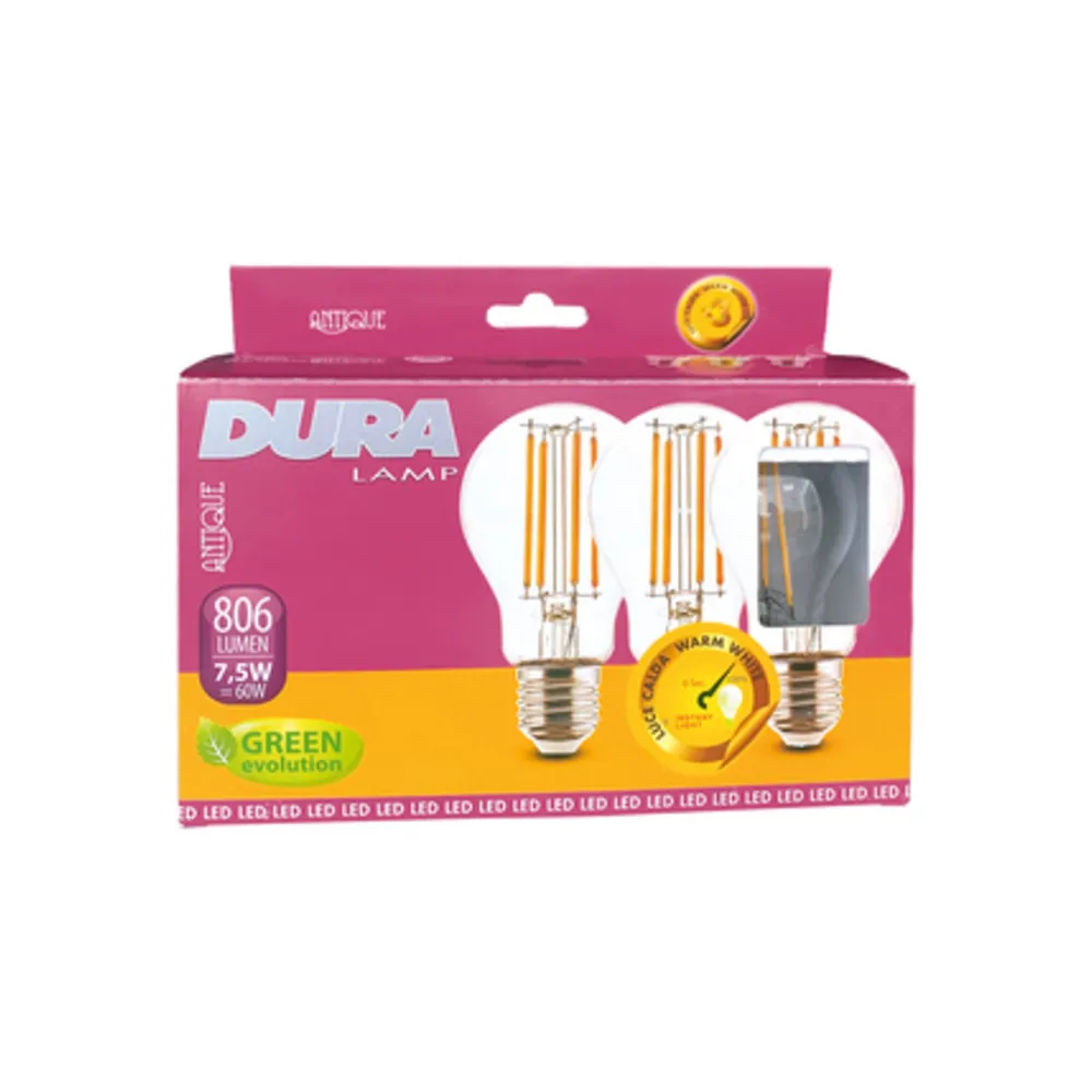 LED GOCCIA 8W E27 806 LM 6400K FREDDA 3 PZ (10 LED GOCCIA 8W E27 806 LM 6400K FREDDA 3 PZ (10