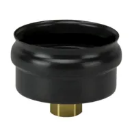 SCARICO CONDENSA C/MAN OTTON STUFA A PELLET D 8 CM NERO OPACO