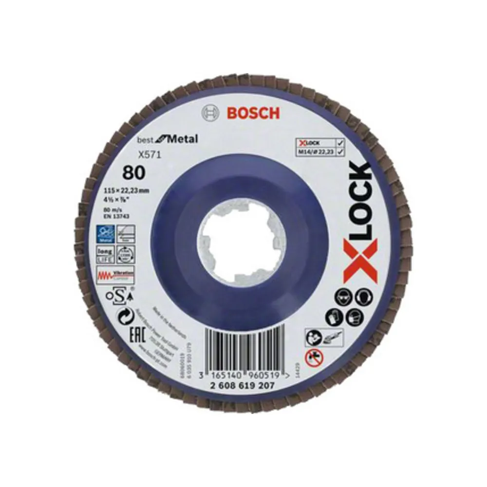 BOSCH-A DISCO LAMELLARE XLOCK GR  80 D 115 MM (10