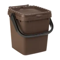 PATTUMIERA  10 L ECOPLUS C/MANIGLIA MARRONE (12