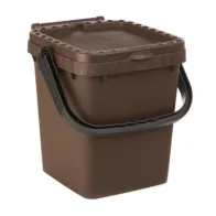 PATTUMIERA  10 L ECOPLUS C/MANIGLIA MARRONE (12
