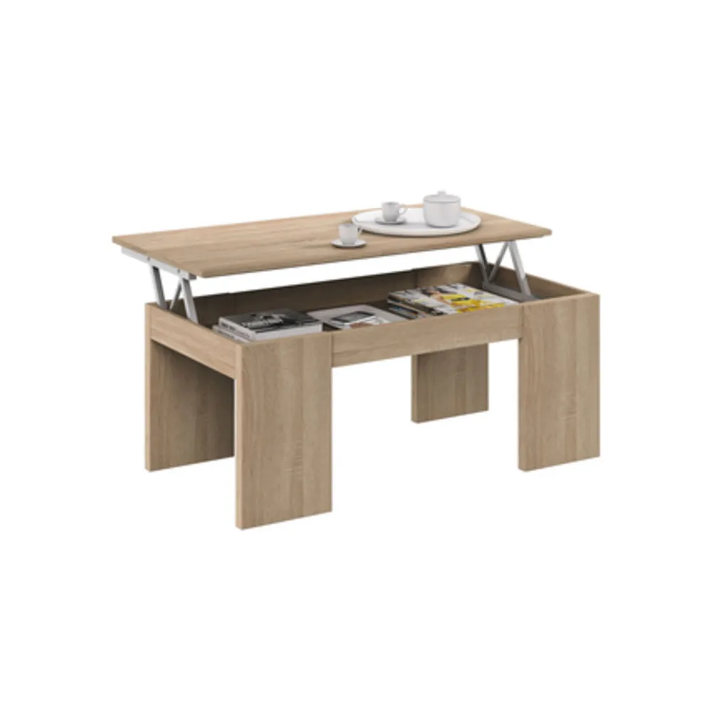 KIT TAVOLO CAFF ELEV 50X100X43/54H ROVERE CANAD