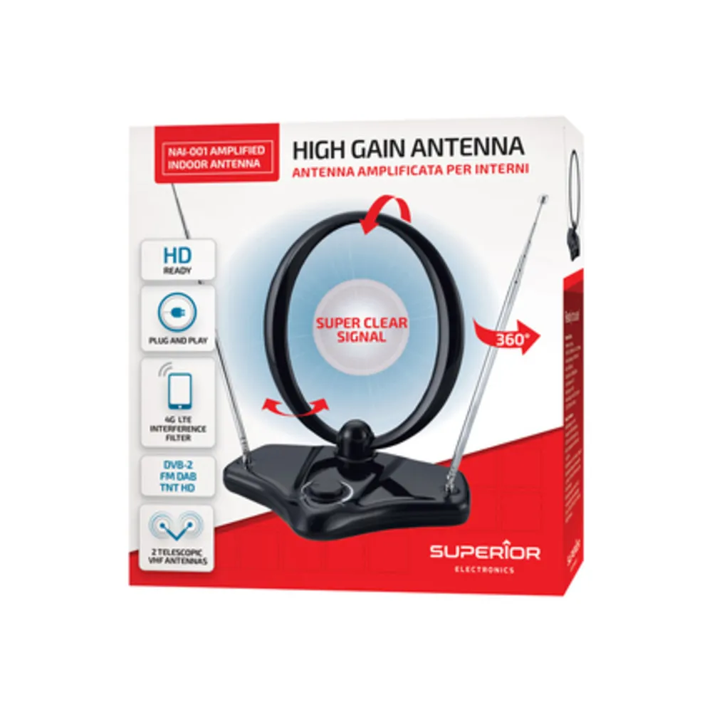 ANTENNA AMPLIFICATA DVB-2 P/INTERNI ANTENNA AMPLIFICATA DVB-2 P/INTERNI