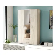 KIT ARMADIO 3 ANTE + 2 CASSETTI SPECCHIO 120X52X200 BIAN/VEN.K083