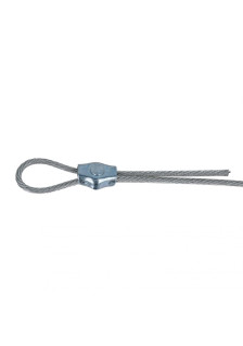 Simplex clamp for galvanized steel cables