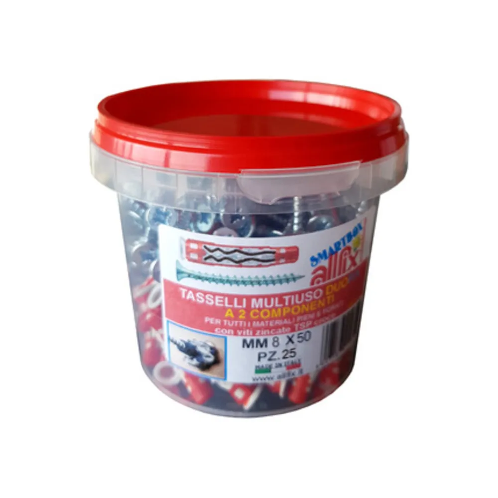 TASSELLO DUO FIX C/VITE 8X50 MM CONF 25 PZ TASSELLO DUO FIX C/VITE 8X50 MM CONF 25 PZ