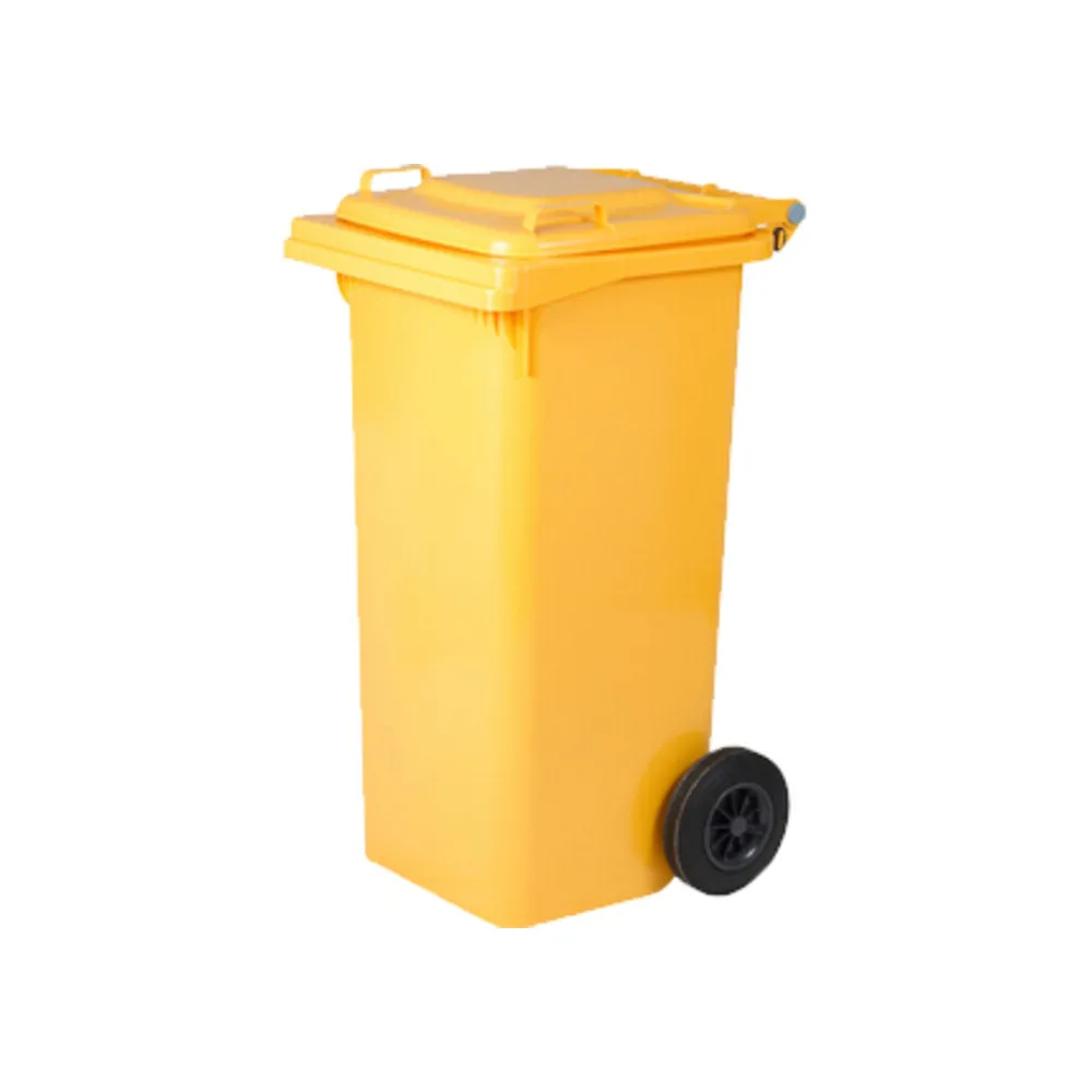 PATTUMIERA 120 L C/RUOTE GIALLO MP