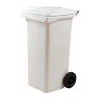 PATTUMIERA 120 L C/RUOTE BIANCO