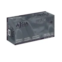 GUANTI NITRILE MONOUSO 'BLACKFIT' gr 3,5 - tg. M