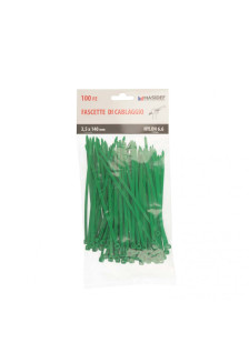 NYLON 6.6 GREEN CABLE TIES - 100PCS