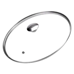 COPERCHIO VETRO E ACCIAIO ‘ALLEGRO INOX’ Ø cm. 28