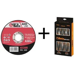 ABRABETA 300 MINIDISCO P/FERRO 115X1,0 + 2 SET GIRAV.