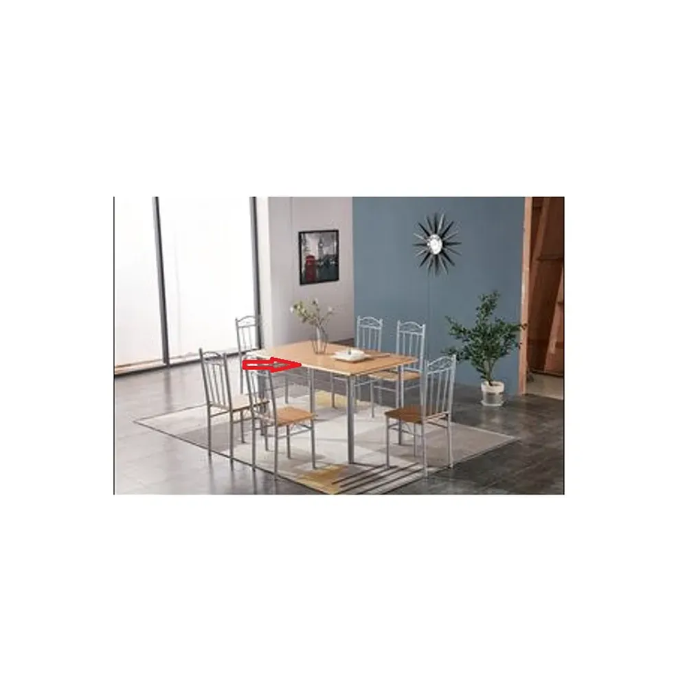 R TAVOLO COMPLETO X SET TAVOLO C/6 SEDIE(140X80) LEGNO CHIARO