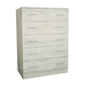 KIT CASSETTIERA 5 CASSETTI 80X45X111 CM BIANCO VEN.K083