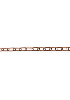 Chaîne décorative prédécoupée en acier martelé bruni Ø 2 mm, longueur 2,5 m.