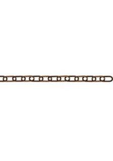 Pre-cut decorative chain Ø 2 mm. in hammered black steel 2.5 mt.