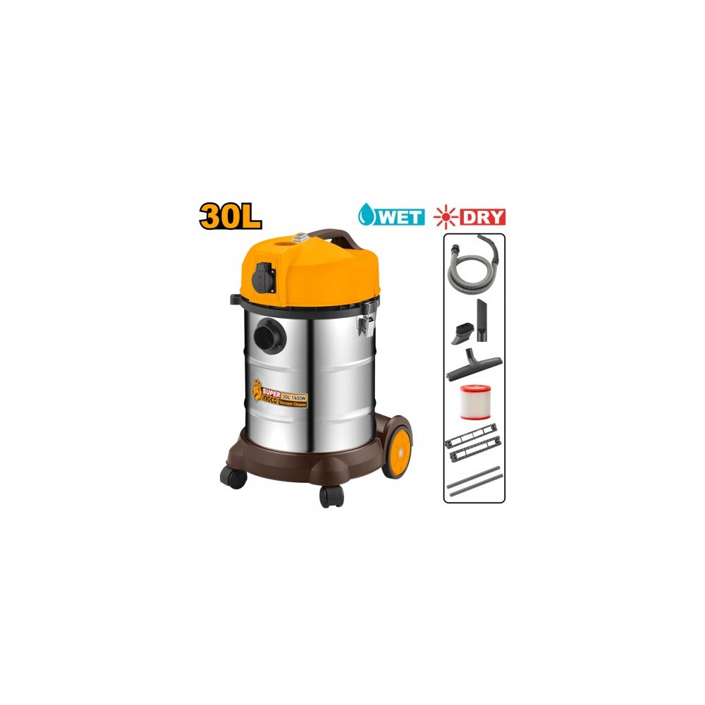 ASPIRAPOLVERE LIQUIDI INOX 1400W 30LT