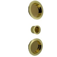 KIT MANIGLIE TONDO CIECO PORTE SCORREVOLI ORO