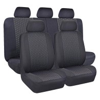 COPRISEDILE 'GOLDEN BLU' set da 9 pezzi - 4 sedili + 5 poggitesta