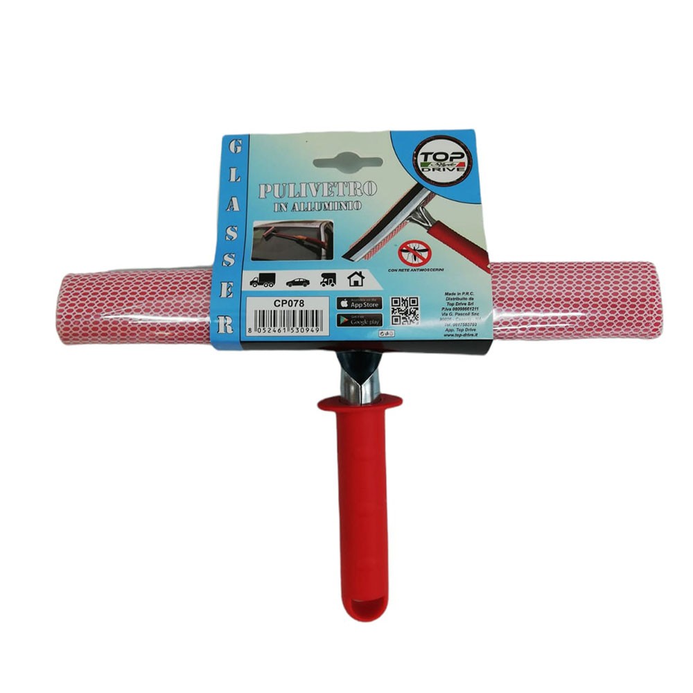 SPAZZOLA PULIVETRO PER AUTO 'GLASSER' con manico - cm 25 x 22 SPAZZOLA PULIVETRO PER AUTO 'GLASSER' con manico - cm 25 x 22