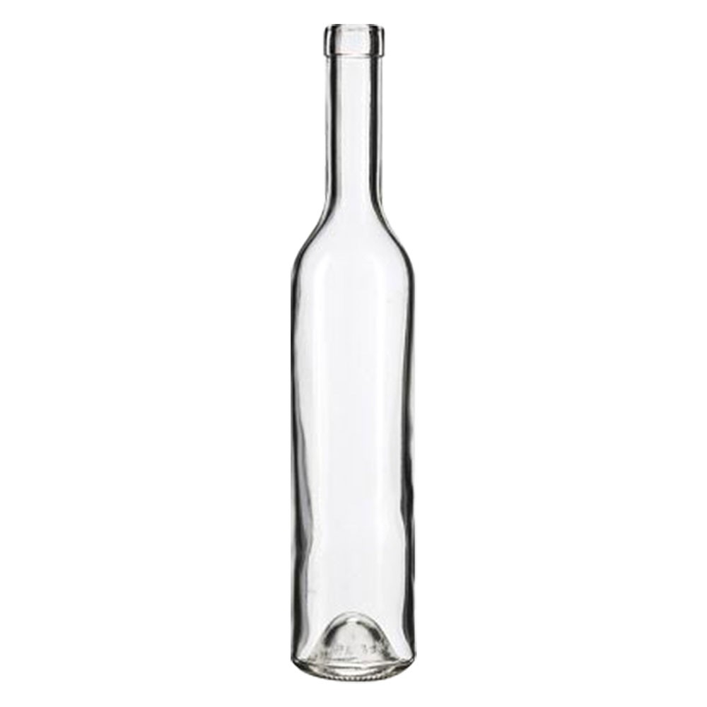 BOTTIGLIA IN VETRO PER DISTILLATI 'BORDOLESE' 500 ml - colore bianco BOTTIGLIA IN VETRO PER DISTILLATI 'BORDOLESE' 500 ml - colore bianco