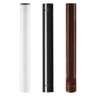 TUBO SMALTATO PER STUFE cm 100 ø 15 nero lucido