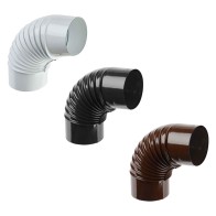 GOMITO SMALTATO PER STUFE ø 13 - 90° colore bianco