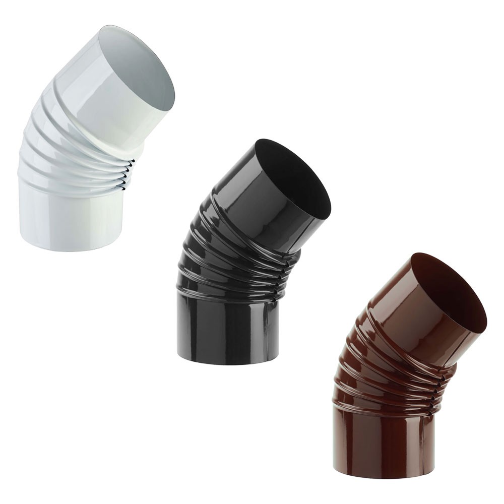 GOMITO SMALTATO PER STUFE ø 13 - 45° colore bianco