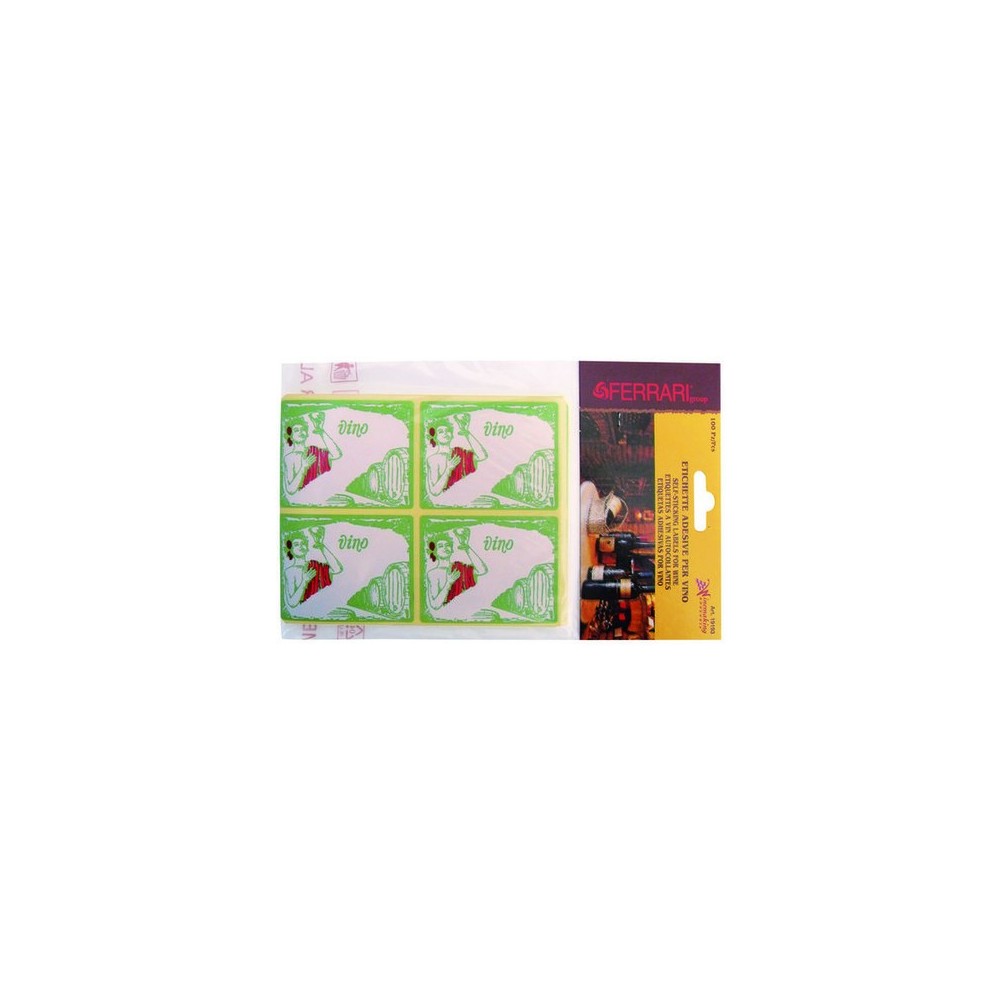 ETICHETTE ADESIVE P/VINO CF 100 PZ (10,0 pz)
