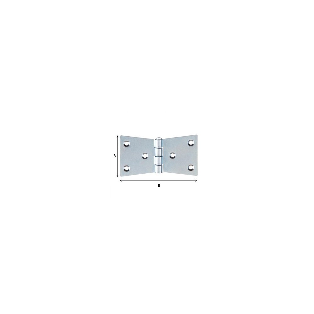 CERNIERA CODA DI RONDINE 4 FORI 110X55 MM (24,0 pz) CERNIERA CODA DI RONDINE 4 FORI 110X55 MM (24,0 pz)