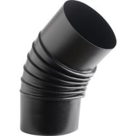 CURVA PORCELLANATA PIEGHETTATA 45 D 13CM NERO OP CLASSIC