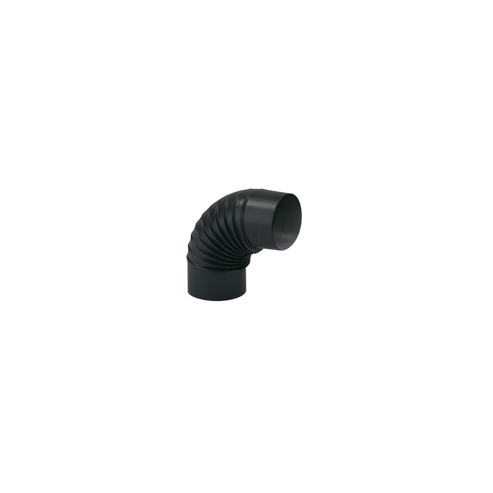 CURVA PORCELLANATA PIEGHETTATA 90 D 15CM NERO OP CLASSIC