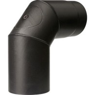CURVA PORCELLANATA 90 C/ISPEZ  D 12CM NERO OPACO TOP