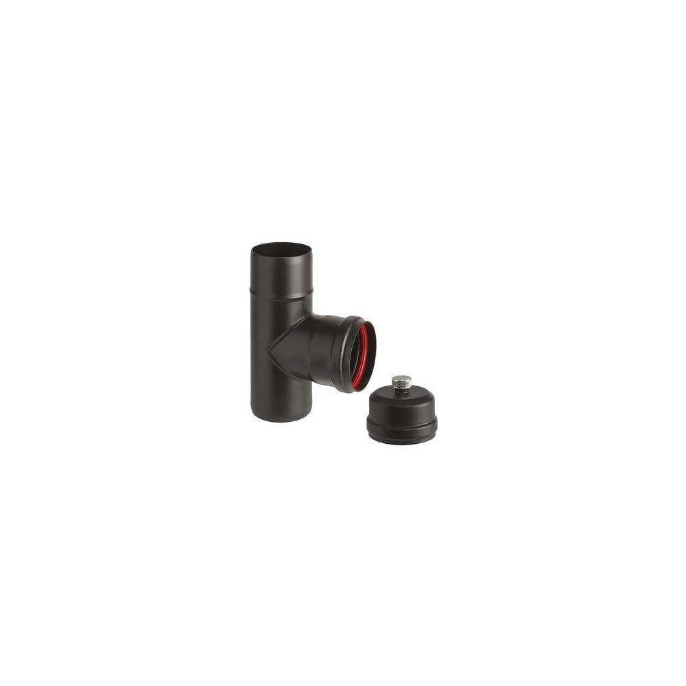 RACCORDO A T PORC PELLET C/SCAR E TAPPO D 10CM AETERNUM