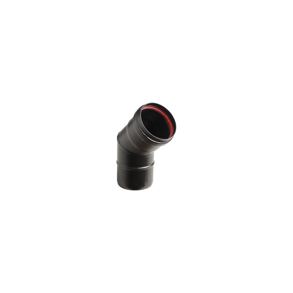 CURVA PORC 45 PELLET D 10 CM NERO OPACO AETERNUM