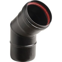 CURVA PORC 45 PELLET D  8 CM NERO OPACO AETERNUM