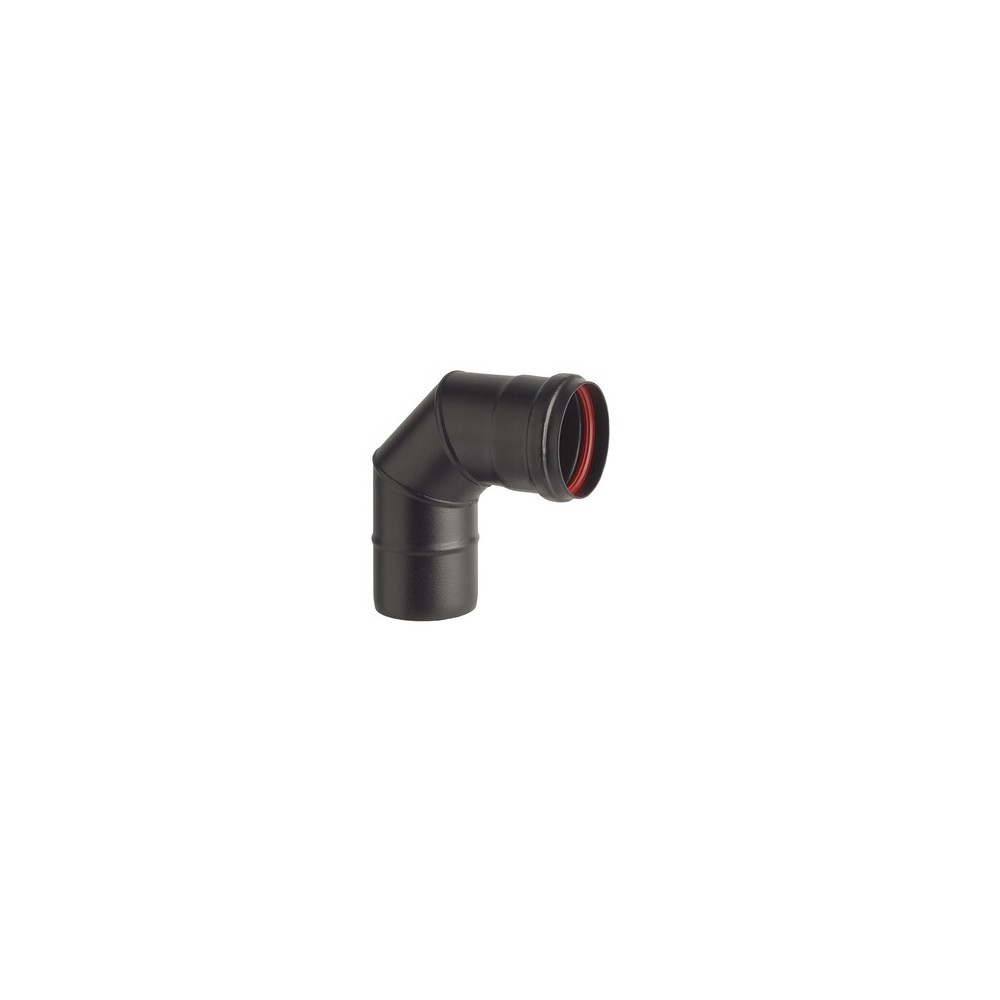 CURVA PORC 90 PELLET D  8 CM NERO OPACO AETERNUM