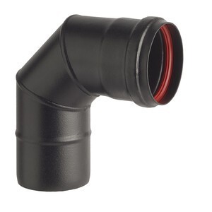 CURVA PORC 90 PELLET D  8 CM NERO OPACO AETERNUM