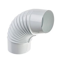 CURVA PORCELLANATA PIEGHETTATA 90 D 12CM BIANCO CLASSIC