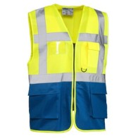 GILET ALTA VISIBILIT GIALLO/BLU LASER TG. XXL
