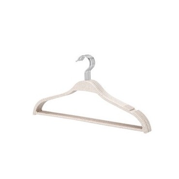 GRUCCIA APPENDIIABITI IN PLASTICA VELLUTATA 6PZ (24,0 pz)