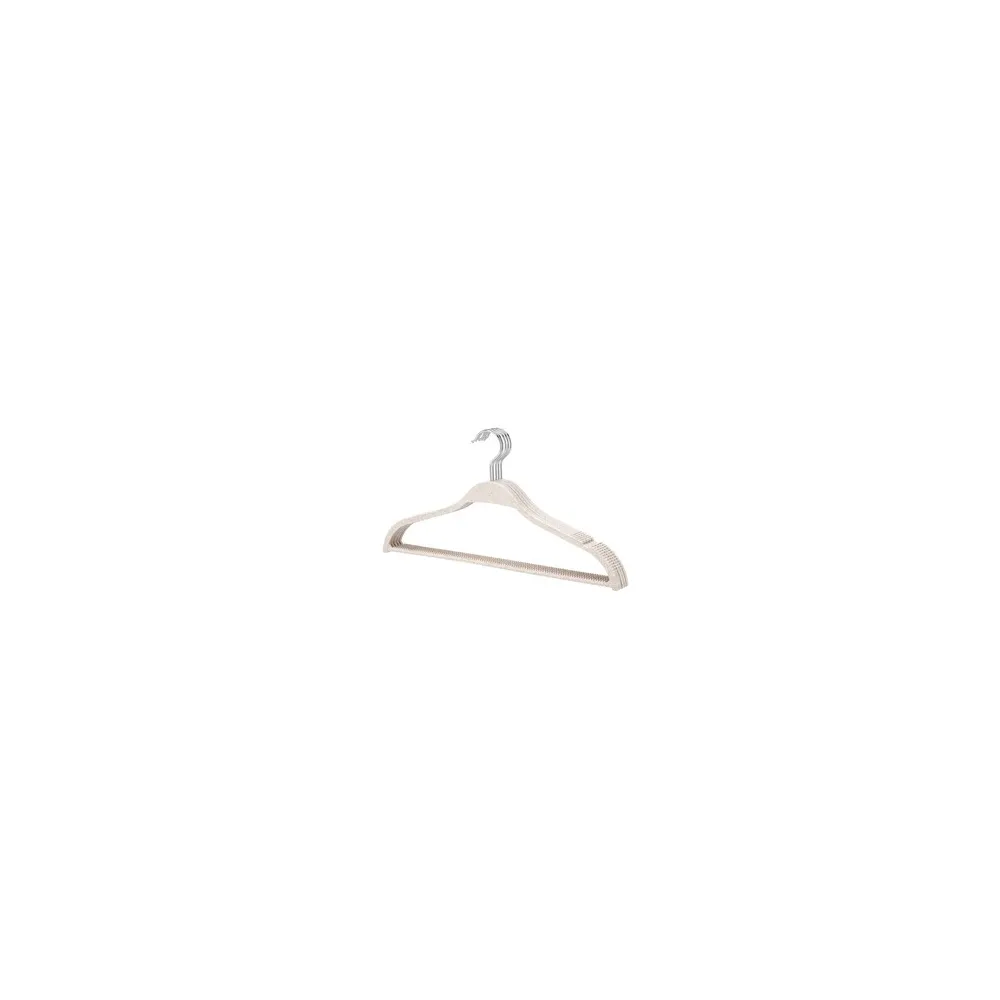 GRUCCIA APPENDIIABITI IN PLASTICA VELLUTATA 6PZ (24,0 pz)