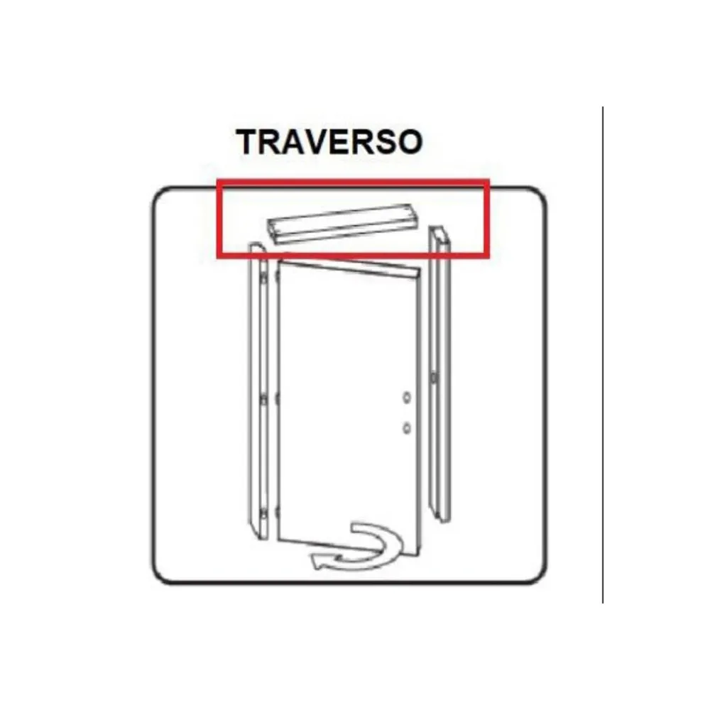 R TRAVERSO BATTENTE X PORTA MICROTEC 210X70 NOCE QUERCIA VERT.