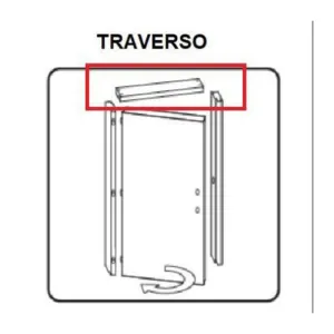 R TRAVERSO BATTENTE X PORTA MICROTEC 210X70 NOCE QUERCIA VERT.