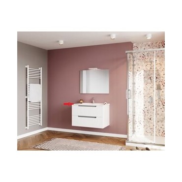 R LAVABO X MOBILE BAGNO IBIZA 80 SOSPESO 2 CASSETTI BIANCO