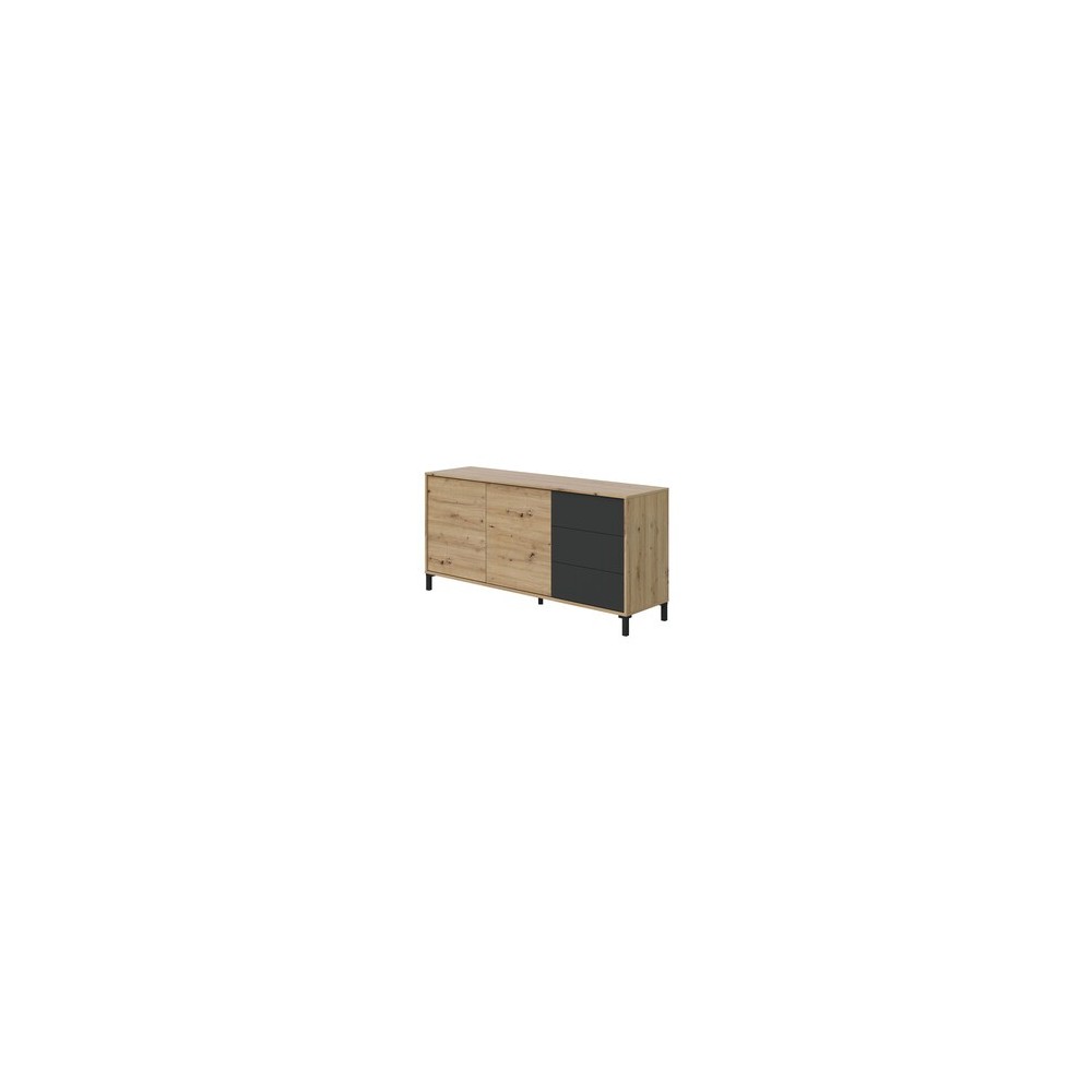 MADIA 2 ANTE +3 CASS 154X41X74 CM ROVERE/GRIGIO