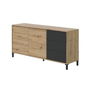 MADIA 2 ANTE +3 CASS 154X41X74 CM ROVERE/GRIGIO