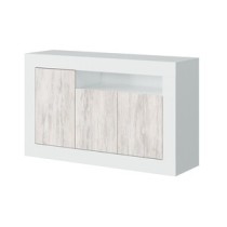 MADIA 3 ANTE 144X42X87 CM BIANCO/BIANCO FRASSINO