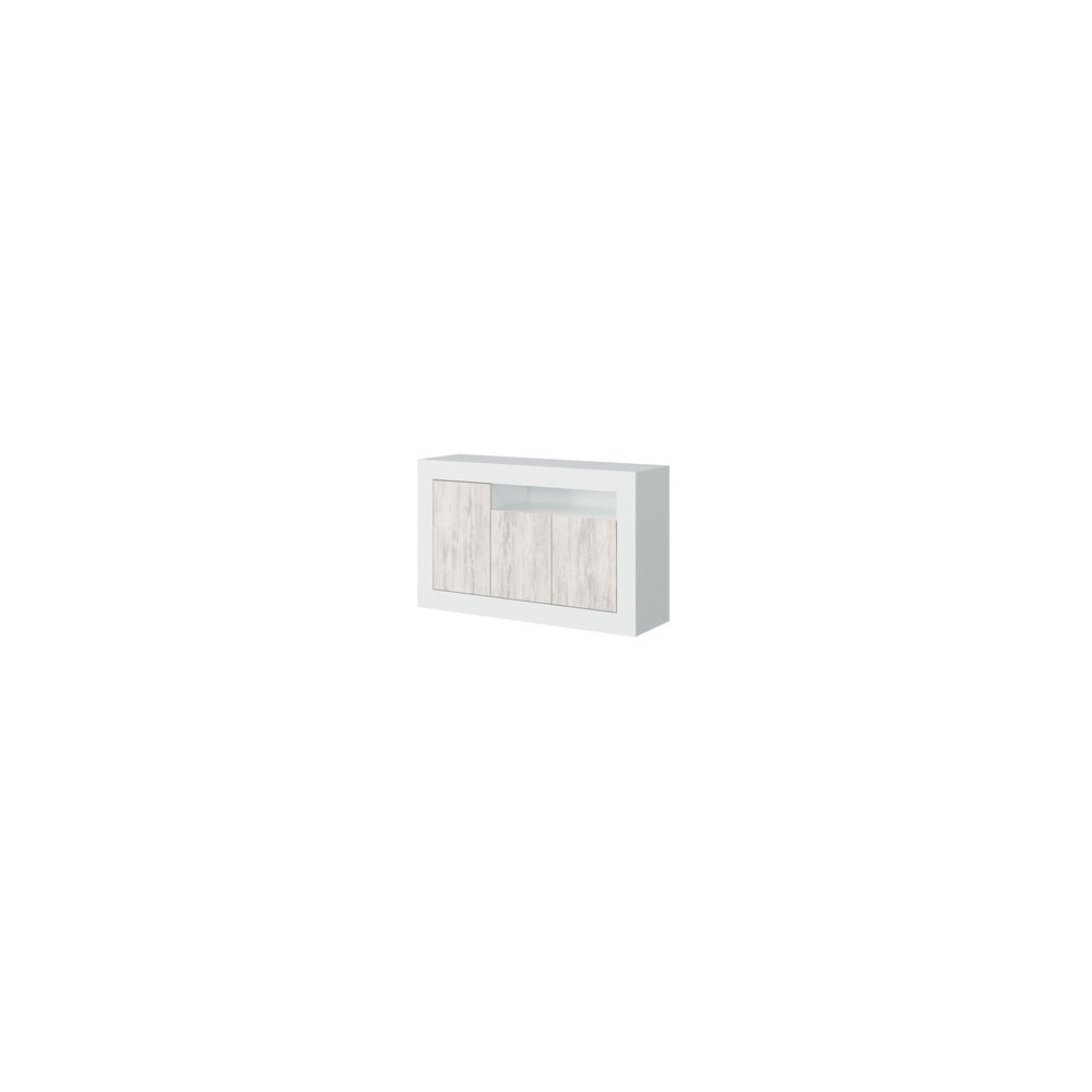 MADIA 3 ANTE 144X42X87 CM BIANCO/BIANCO FRASSINO